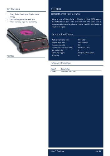 Hotplate, Infra Red, CR300