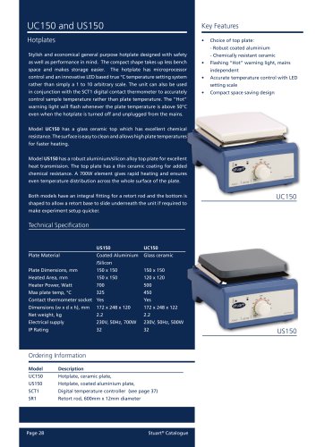 Hotplate UC150 and US150