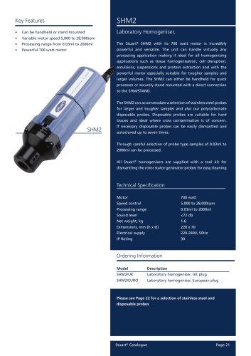 Laboratory Homogeniser - SHM2