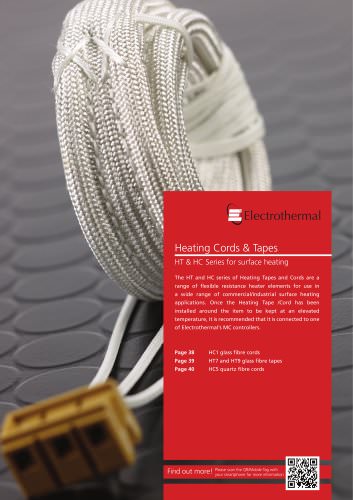 Heating Cords & Tapes HT & HC Series for surface heating