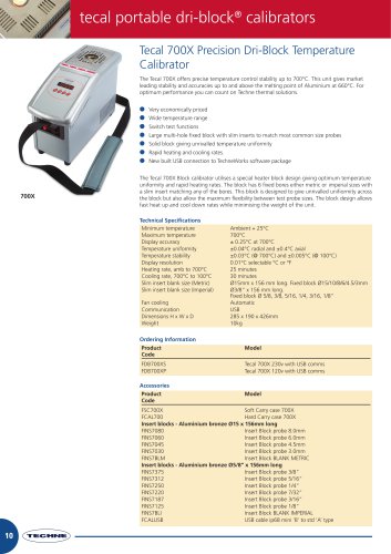 Tecal 700X Precision Dri-Block Temperature Calibrator