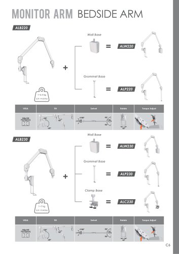 Medical Over Bed Long Arm