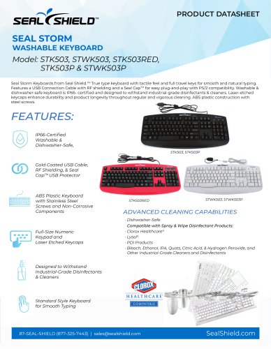 SEAL STORM WASHABLE KEYBOARD