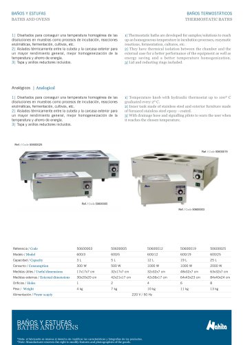 THERMOSTATIC BATHS