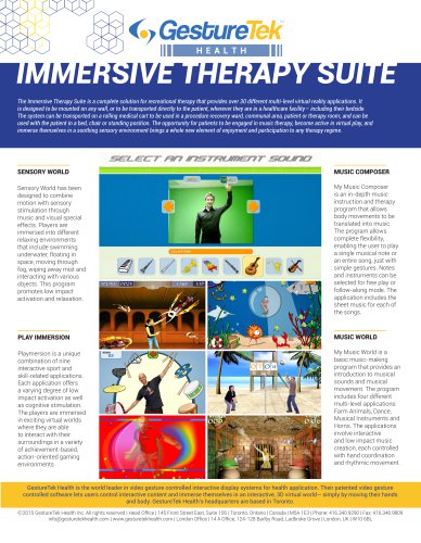 Immersive Therapy Suite