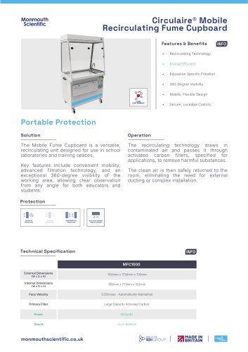 Circulaire&reg; Mobile Recirculating Fume Cupboard