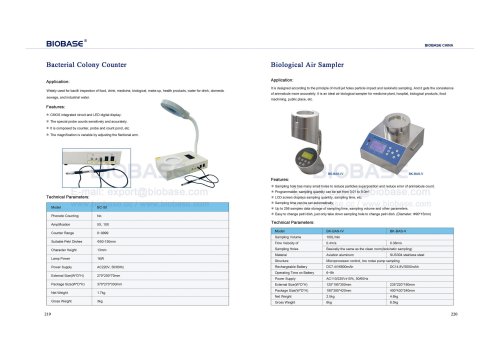 Bacterial Colony Counter & Biological Air Sampler