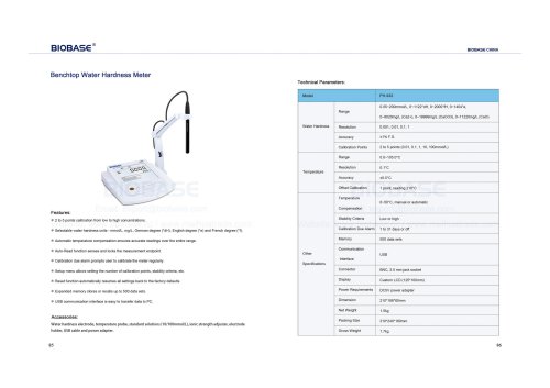 Benchtop Water Hardness Meter