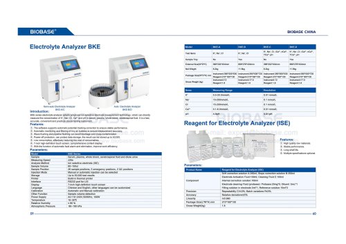 BIOBASE Electrolyte Analyzer BKE Series