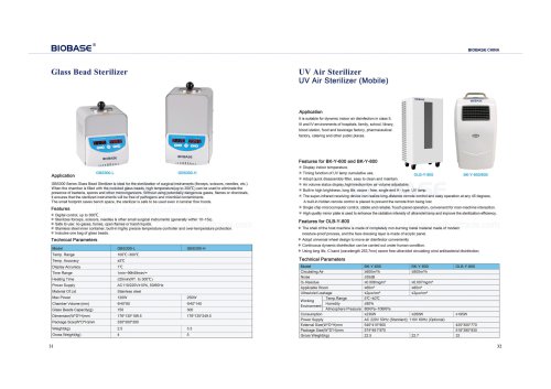 BIOBASE Glass bead sterilizer & UV Air sterilizer