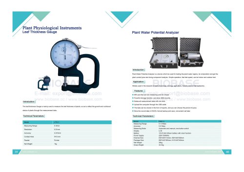 BIOBASE Leaf Thickness Gauge