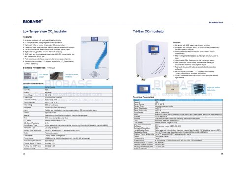 BIOBASE Low Temperature CO2 Incubator& Tri-Gas CO2 Incubators