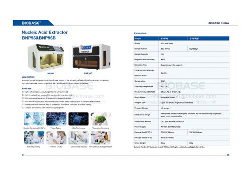 BIOBASE Nucleic Acid Extractor BNP96 & BNP96B