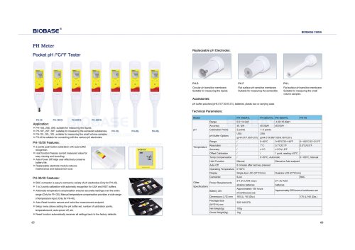 BIOBASE Pocket pH ℃ ℉ Tester