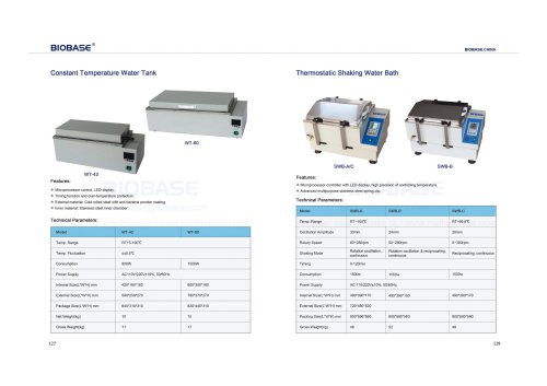 Constant Temperature Water Tank & Thermostatic Shaking Water bath