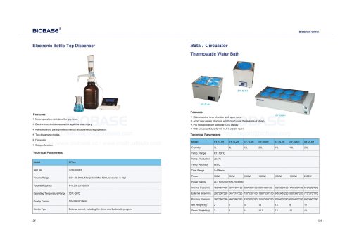 Electronic Bottle-Top Dispenser & Bath Circulator Thermostatic Water Bath