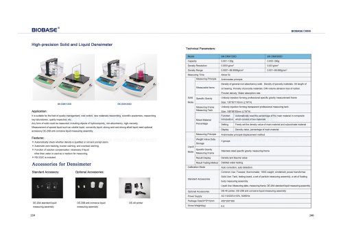 High-presicion  Solid and Liquid Densimeter