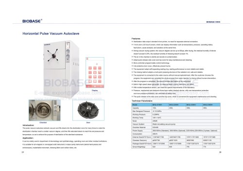 Horizontal Pulse Vacuum Autoclave BKQ-Z150 200 300 360H