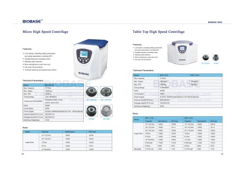 Micro High Speed Centrifuge & Table Top High Speed Centrifuge