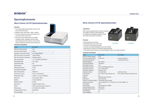 Micro-Volume UV VIS Spectrophotometer