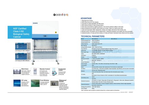 NSF Certified Class II B2 Biological Safety Cabinet