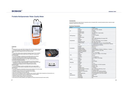 Portable Multiparameter Water Quality Meter