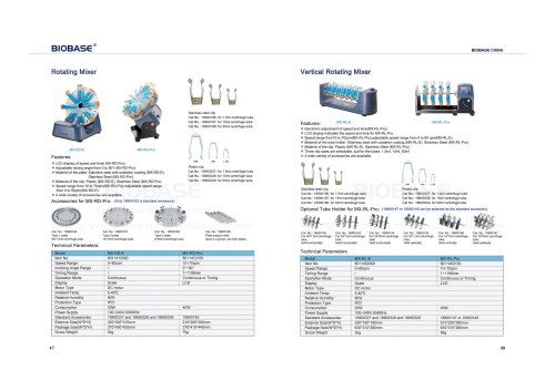 Rotating Mixer  & Vertical Rotating Mixer