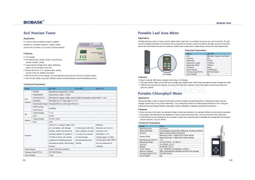 Soil Nutrient Tester & Portable Leaf Area Meter & Portable Chlorophyll Meter