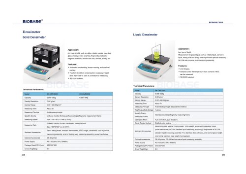 Solid Densimeter & Liquid Densimeter