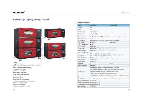 Stacked Large Capacity Shaking Incubator