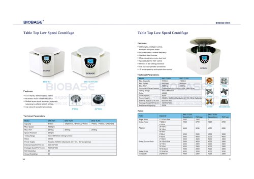 Table Top Low Speed Centrifuge