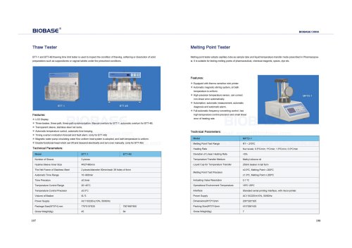 Thaw Tester & Melting point tester