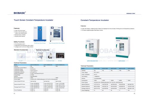 Touch Screen Constant-Temperature Incubator
