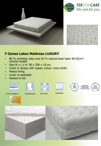 7-Zones Latex Mattress LUXURY