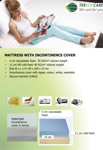 MATTRESS WITH INCONTINENCE COVER