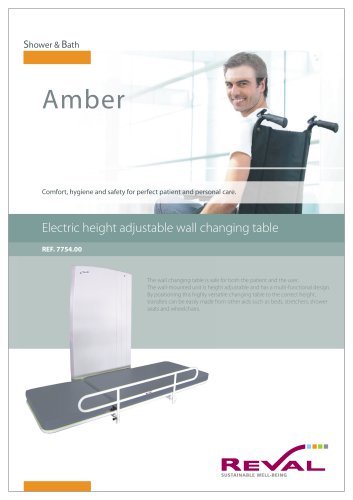 AMBRE - Electric height adjustable wall changing table