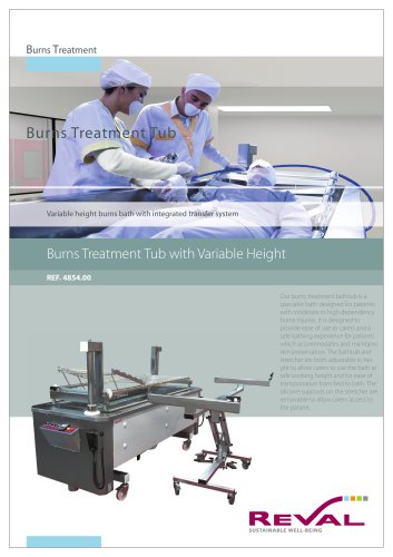 Burns Treatment Tub with variable height