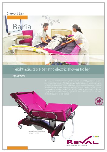 height-adjustable shower trolley BARIA