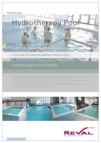 Hydrotherapy pool in vinylester