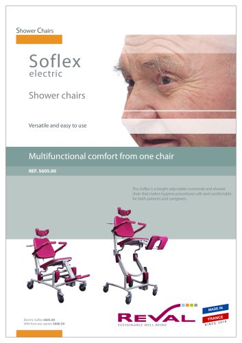 SOFLEX II - Electrical multifunctional comfort shower chair