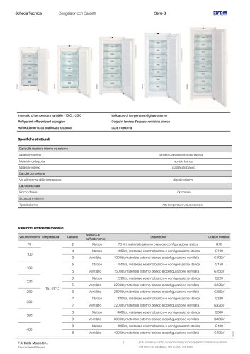 Congelatori con Cassetti Serie G