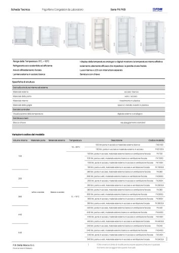 Frigoriferi e Congelatori da Laboratorio Serie FK-FKB