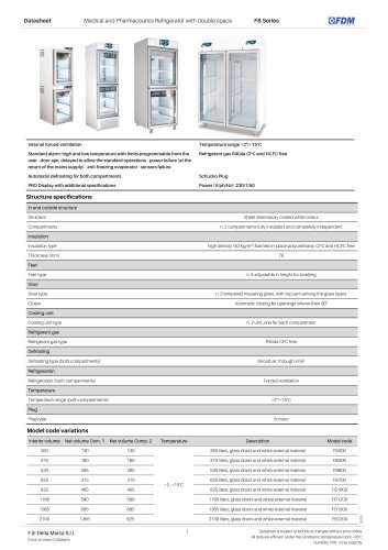 Pharma refrigerators FB Series