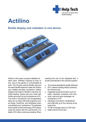 Actilino - Braille display and notetaker in one device