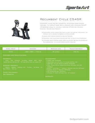 Recumbent Cycle C545R