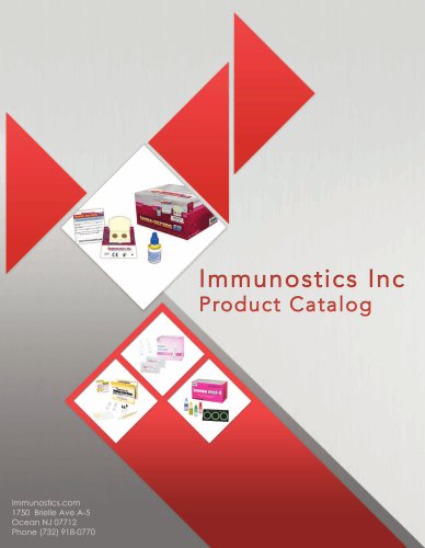 Immunostics Inc Products Catalog