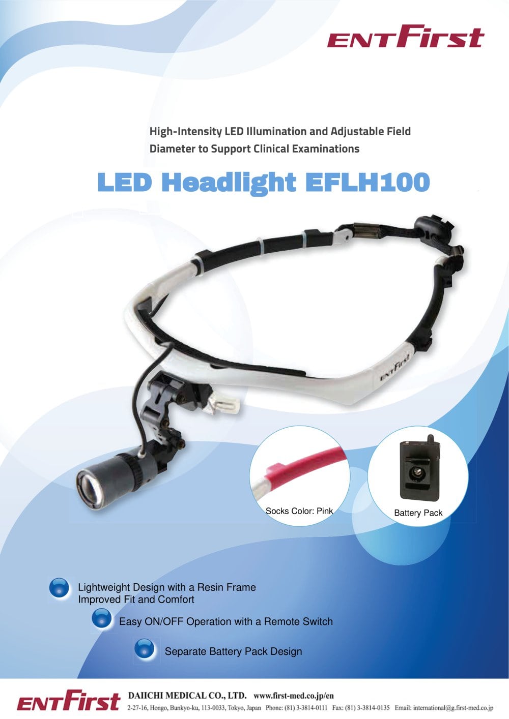 LED Headlight EFLH100 - Daiichi Medical