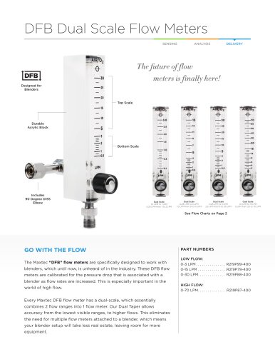 DFB Dual Scale Flow Meters