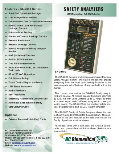 Safety Analyzer - 10 Patient Leads - ECG Simulator