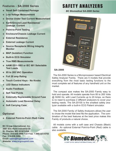 Safety Analyzer - International - Lite Model